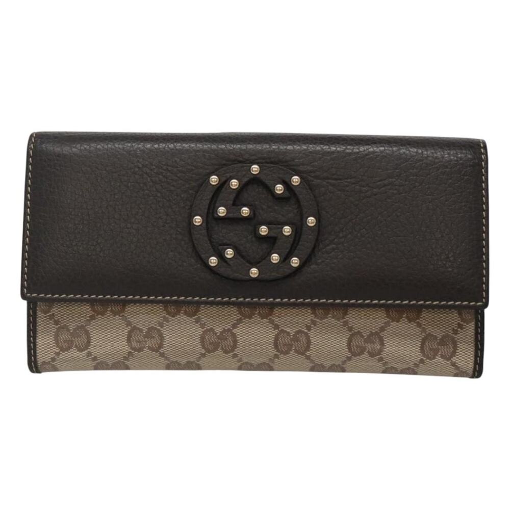 Gucci GG Crystal Long Wallet Beige